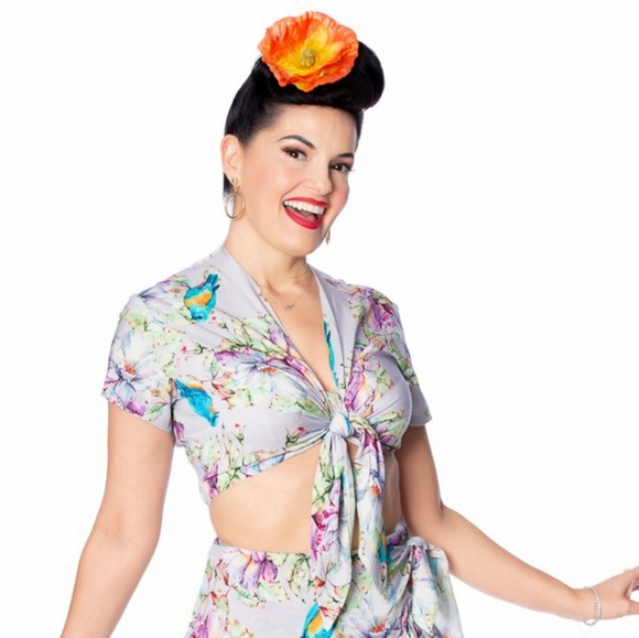 Bernie Dexter Royal Crown Tie Top in Mr Blue Bird - Picture 3 of 9